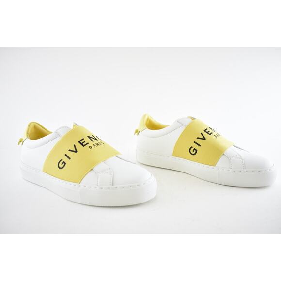 Givenchy Urban Street Knot White Yellow Black Logo Strap Low Top Flat Sneaker 35 - Picture 4 of 11